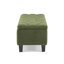Banc repose-pieds avec rangement, surface bouclée verte, pieds en bois d'hévéa, capacité de 300 lb-2073702821