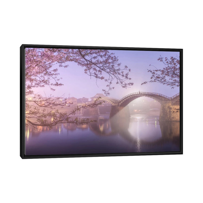 Spring In Japan IV by Daniel Kordan - Print on Canvas, 66.04 cm H x 45.72 cm W, Black Framed