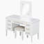 Bureau de coiffeuse 7 tiroirs avec miroir, lumières et tabouret-142249729