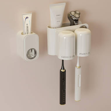 Homlly Bathroom Toiletries Holders with Toothpaste Squeezer