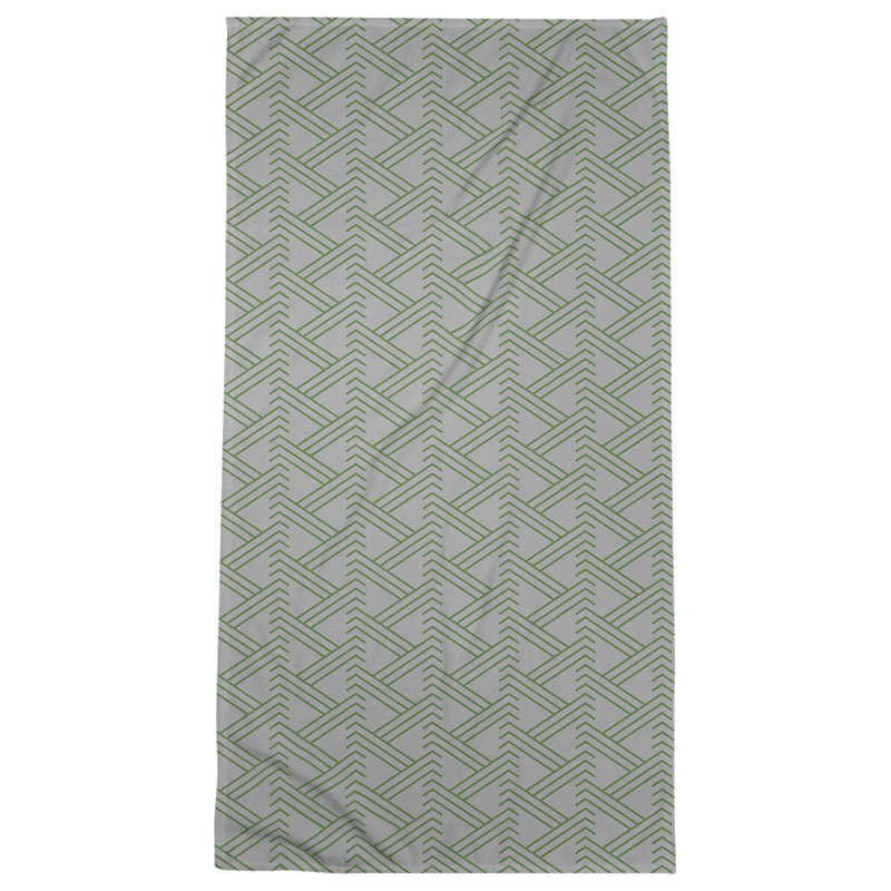 Serviette de plage zig zag classique, Bleu sarcelle / Gris
