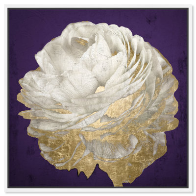 Améthyste floral, chic et élégante fleur moderne mauve - impression sur toile