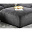 Mousse à mémoire de forme contemporaine carrée grise de conception modulaire, pieds fuselés, largeur de 43 po de profondeur et de profondeur, hauteur de 21 po, conception en chenille de bois massif large, profond, haut, matériau