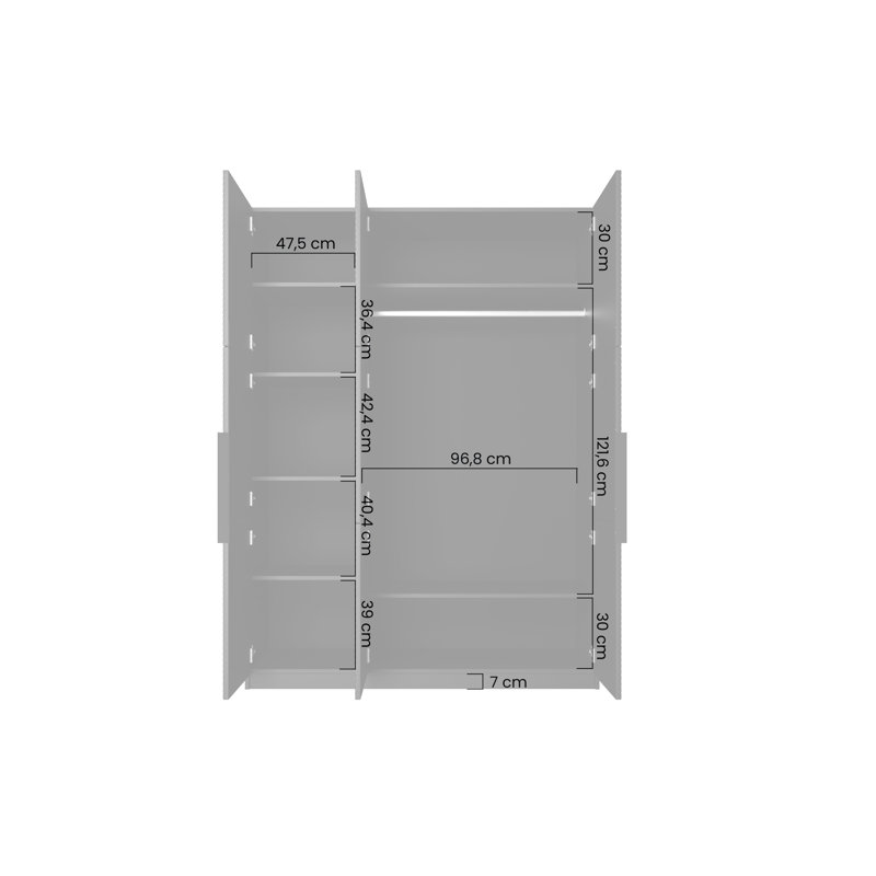 Mykila Wardrobe 150 3d, Cashmere