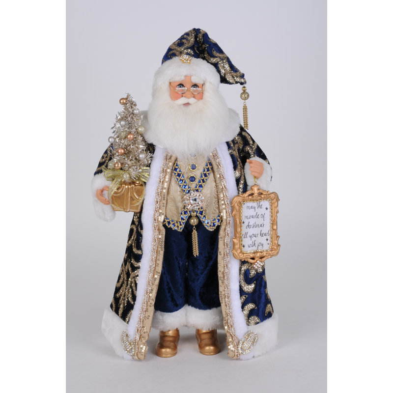 Père Noël bleu lumineux