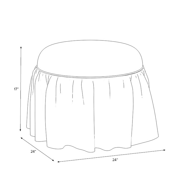 Jebb Upholstered Ottoman, Classic Ink Performance Velvet
