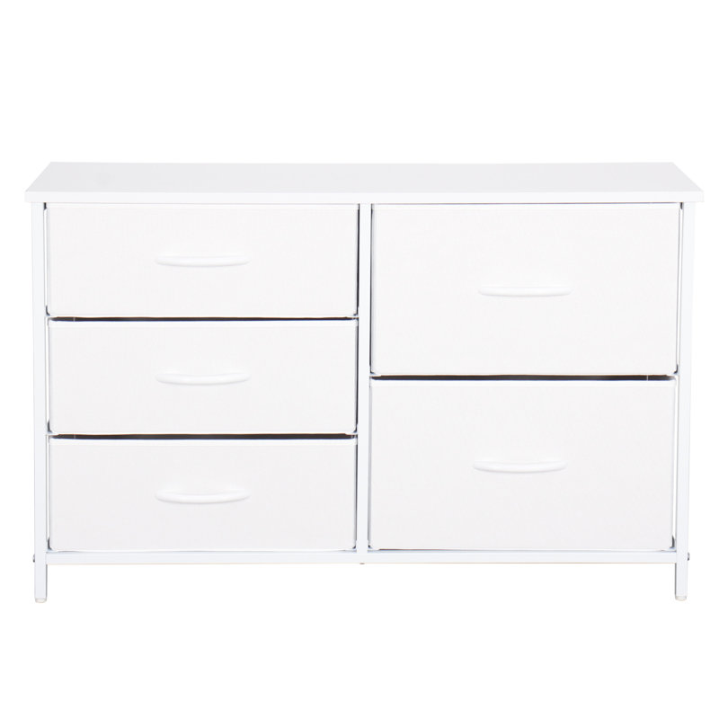 Bisto 5 Drawer Storage Drawer, White