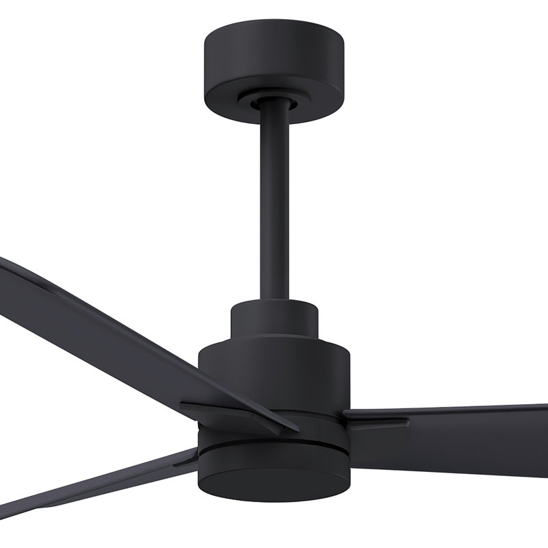 Ventilateur de plafond Alessandra 42, Noir mat, Noir mat