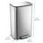 Stainless Steel Garbage Can With Lid, Step-On Pedal And Inner Bucket, Rectangular Trash Can For Kitchen-100762510
