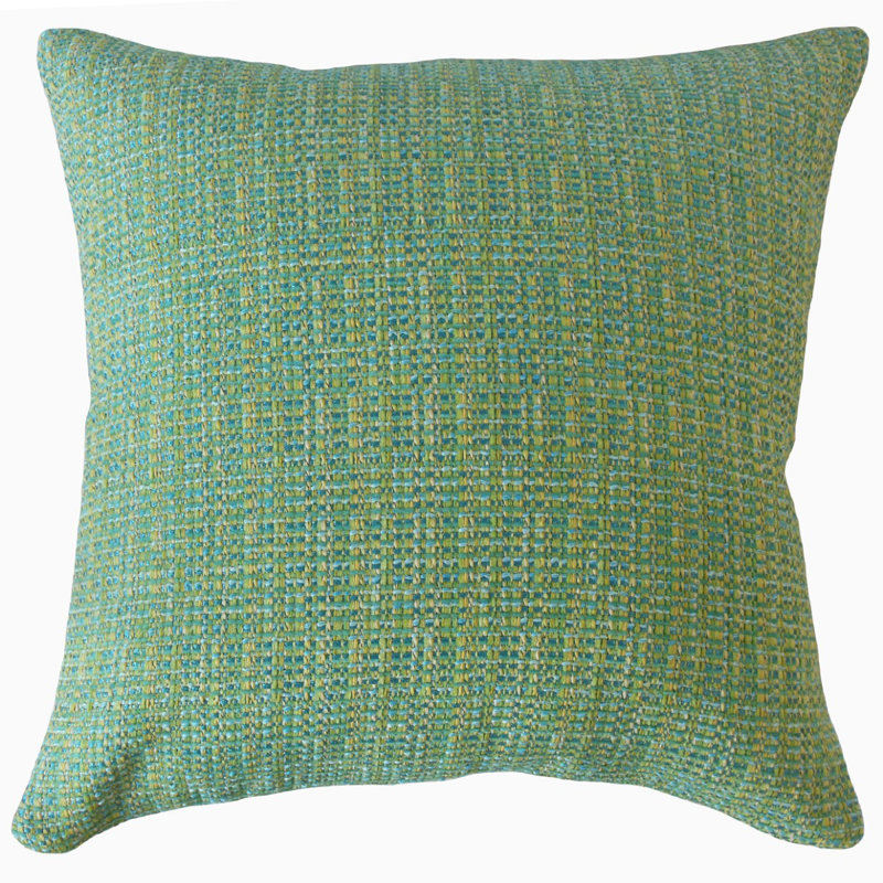Fauve Feather Reversible Throw Pillow, 26" x 26", Throw Pillow, Green