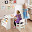 Ensemble de table et de chaises pour enfants avec chevalet, tableau blanc et rouleau de papier pour tableau noir-271571052