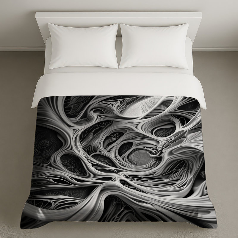 Intricate Abstract Swirls Duvet Covers, King