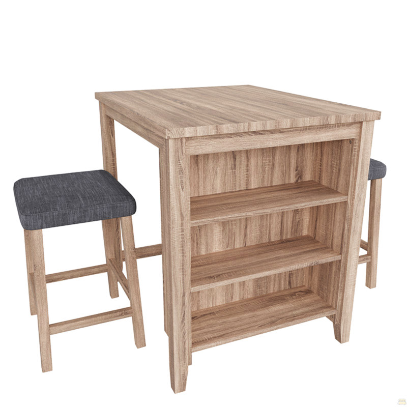Ensemble de tables à hauteur de comptoir 3 pièces Dante