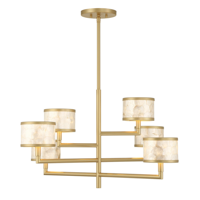 Mariquita 6-Light Chandelier in Spun Gold by Breegan Jane