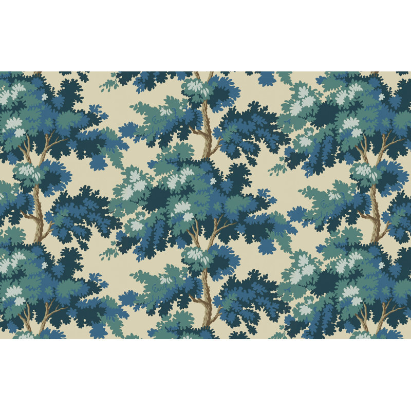 Raphael Floral Wallpaper Roll by Sandberg, Dark Blue