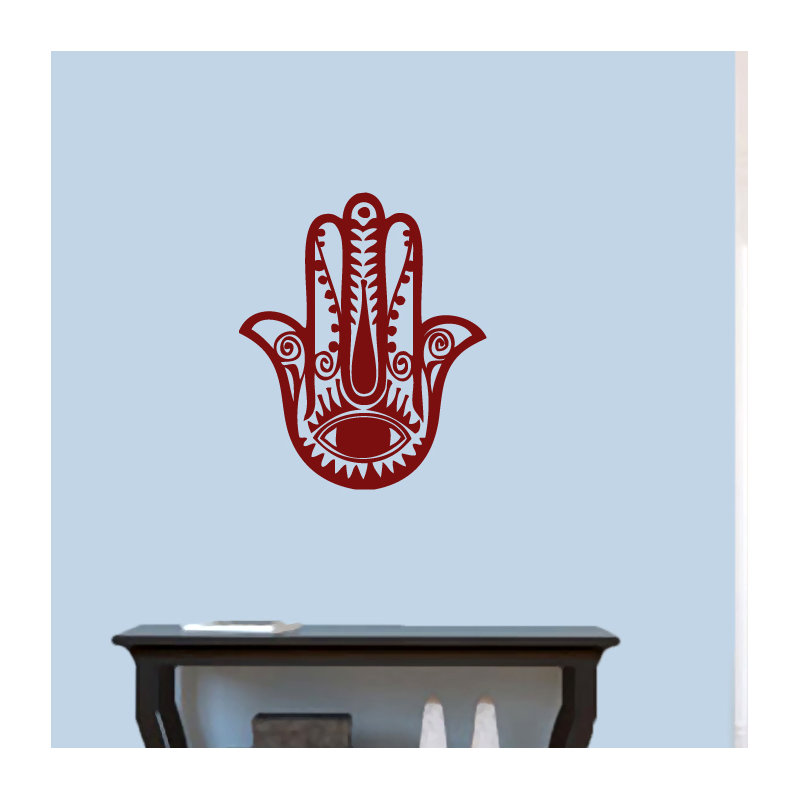 Décalcomanie murale main hamsa, Canneberge