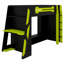 Lit mezzanine en bois clair RVB avec bureau intégré et tablettes de rangement multiples-1437490602