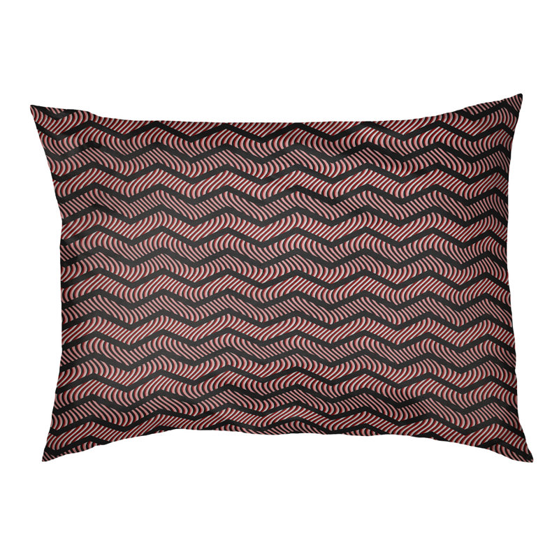 Coussin pour chien Chelan, Petit (l 28 po x P 6 po x H 18 po), Noir/rouge