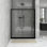 60 In. W X 72 In. H Sliding Framed Shower Door In Matte Black Finish With Clear Tempered Glass