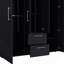 Armoire 2 portes noire tout-en-un