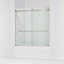 Levity Plus Less Sliding Bath Door, 61-9/16 In. H X 56-5/8 - 59-5/8 In. W, With 3/8 In.-Thick Crystal Clear Glass-1927582409