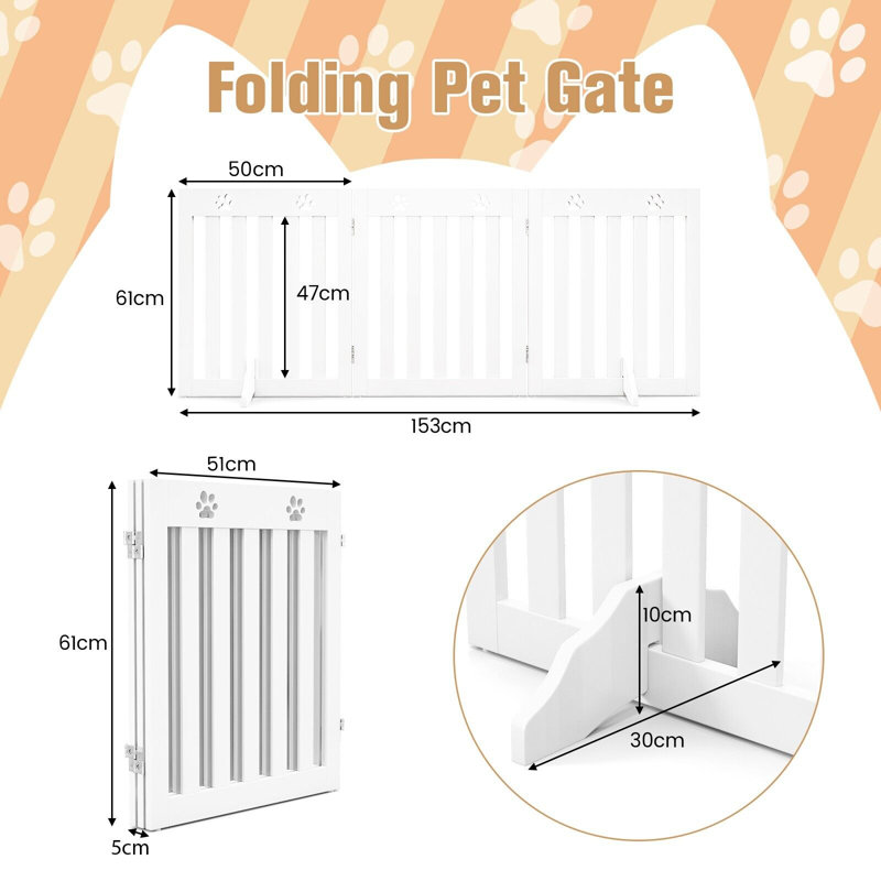 Somerton Manufactured Wood Free Standing Pet Gate