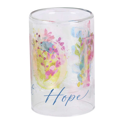 Candleholder Expect Hope Believe 6In