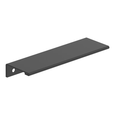 Streamline II 5 inch (127mm) Length Matte Black Cabinet Edge Pull - 10 Pack