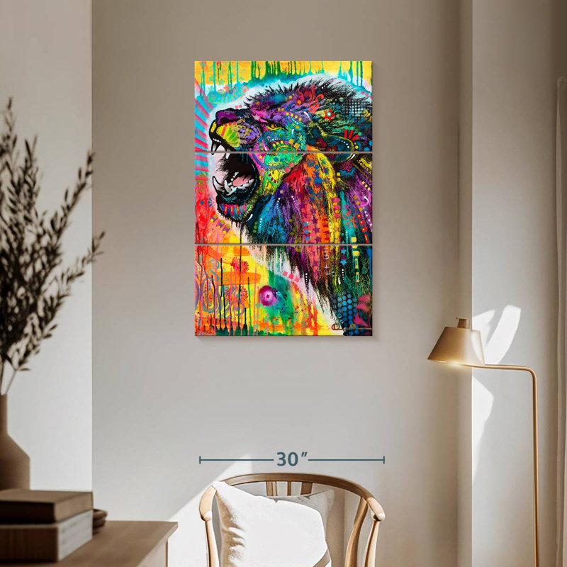 Lion d'Afrique du Sud Brampt, H 57 po x l 36 po