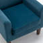 Fauteuil à motifs en mélange de polyester, structure en bois de bouleau massif avec pieds fuselés bruns, chaise d'appoint rembourrée de mousse avec garniture pour le bureau du salon-130478060