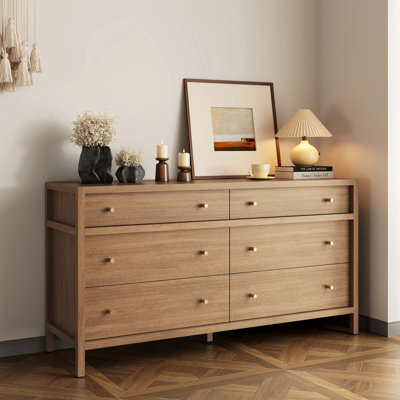 64In Chest Of Drawers Mid-Century Modern 6 Drawer Dresser by Latitude Run