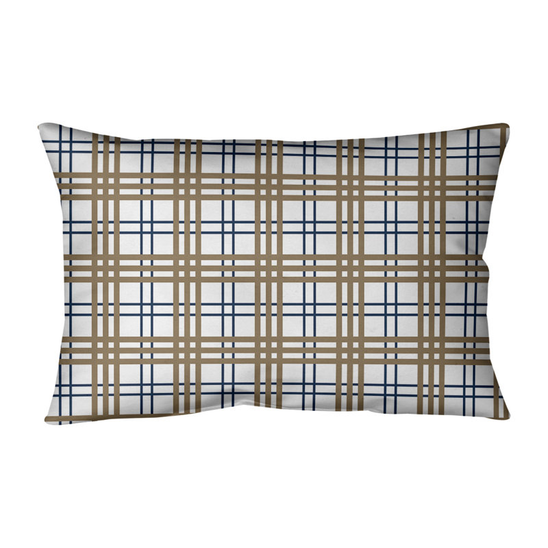 Housse de coussin et insert rectangulaires de luxe St Louis, Bleu millénaire / or nouveau siècle, Polyester sergé
