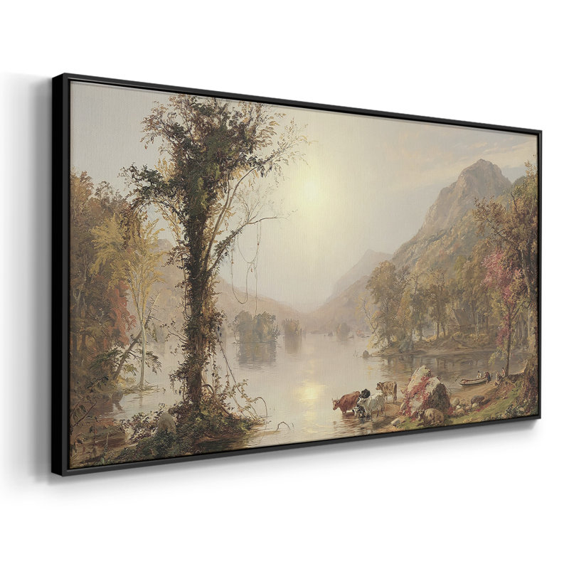 Paysage, série CCI, toile tendue avec châssis, prête à être accrochée, Noir, H 21 po x l 41 po