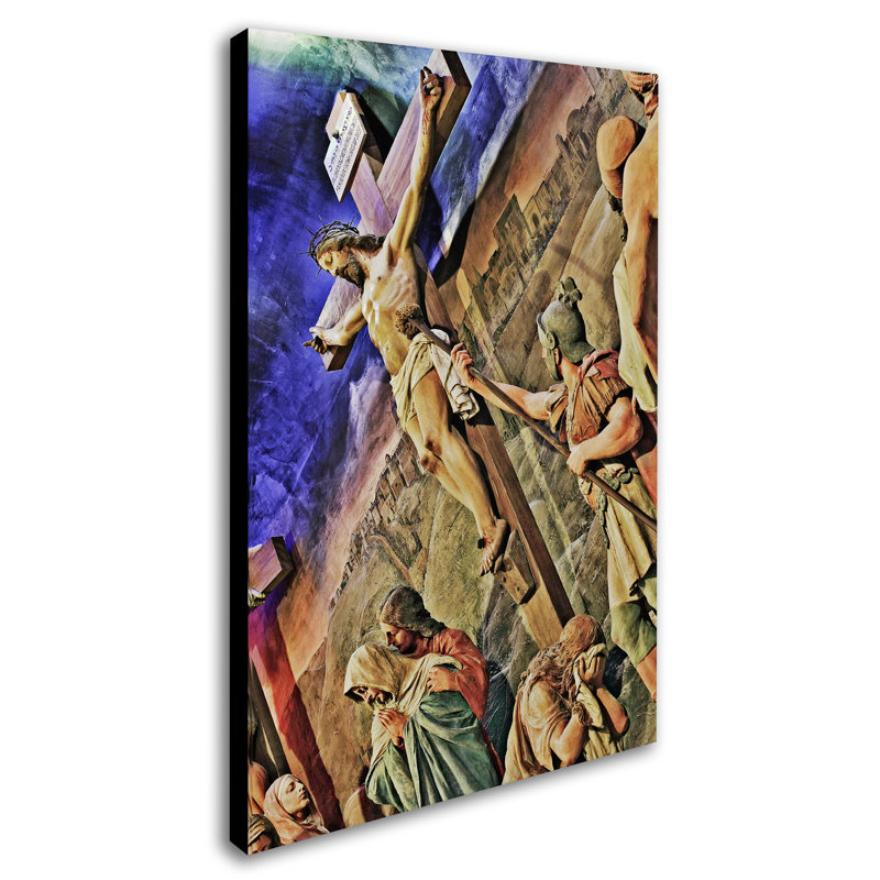 Altar of Calvary 25" x 20" Multicolor Canvas Print
