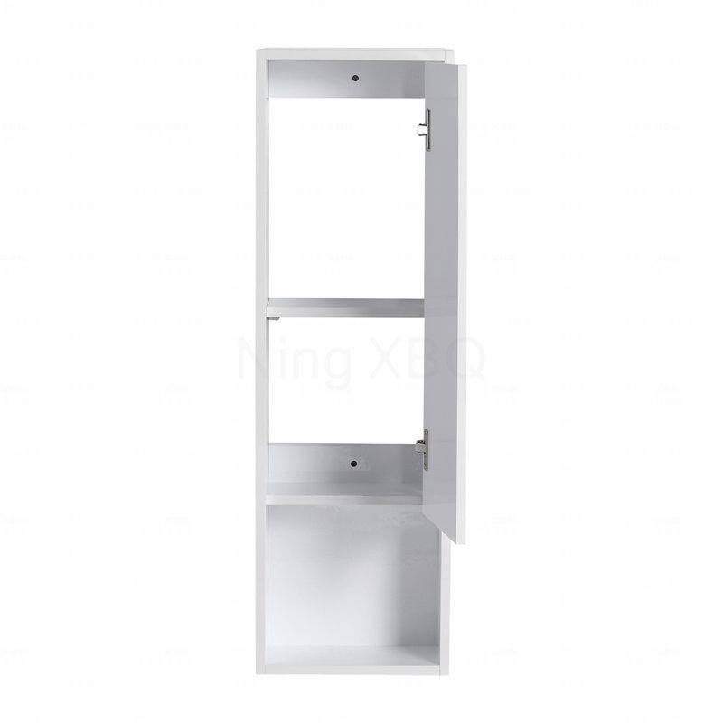 Armoire murale de salle de bain 12 po, portes à fermeture douce, conception à fixation flottante, blanc brillant (emballage Kd)