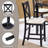 5-Piece Farmhouse Counter Height Dining Set with X-Back Chairs-905704399-905704393