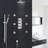 Reno Ceiling Mount Shower Head Set with 6 Body Massage Jets