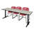 Neyland Cain T-Base Training Seminar Table & 2 Zeng Stack Chairs-32520304-32520305-131241261