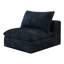 Nuage bleu de tissu velours côtelé, siège profond à double couche amovible et coussin rembourré de plumes. Pour salon, chambre à coucher, appartement de conférence. Compression modulaire haute densité, sans assemblage avec siège