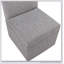 Chaise sans accoudoirs en tissu gris