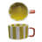 Hand-Painted Stoneware Striped Mug