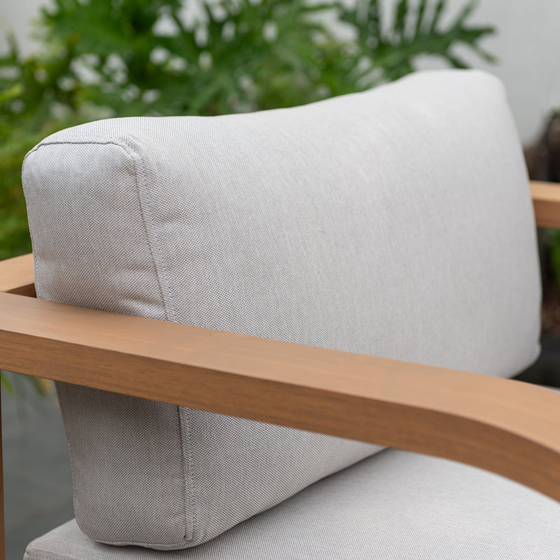 Ensemble de conversation d'extérieur en bois Hermes FSC pour terrasse 4 pièces Hermes