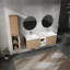 Stylish Wall-Mounted Bathroom Vanity With Abundant Storage And Elegant Sink