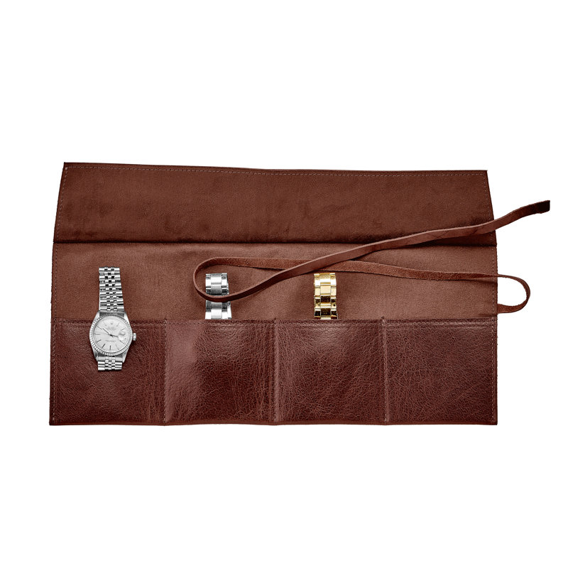 Men's Leather Watch Roll