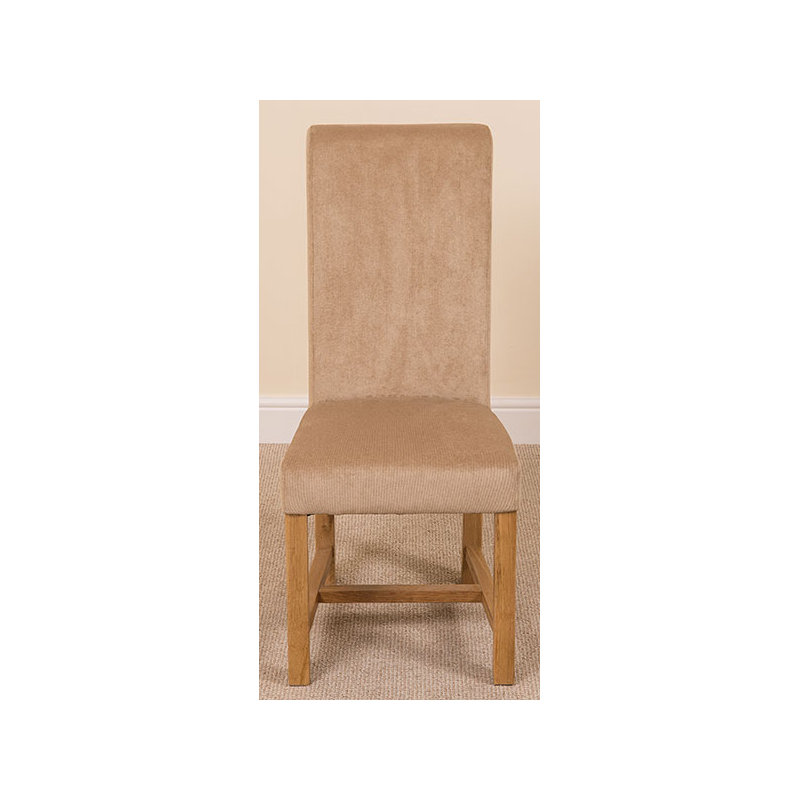 Jasia 51cm H Polyester Upholstered Side Chair, Beige