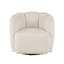 Fauteuil d'appoint pivotant arqué en polyester crème