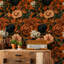 Papier peint floral d'automne «Dahlia»