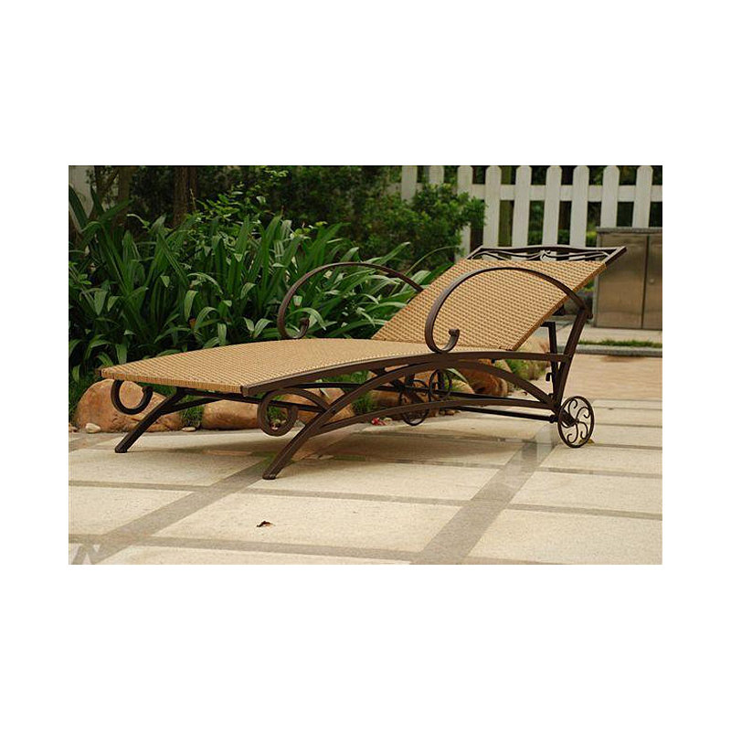 Arvi Outdoor Metal Chaise Lounge