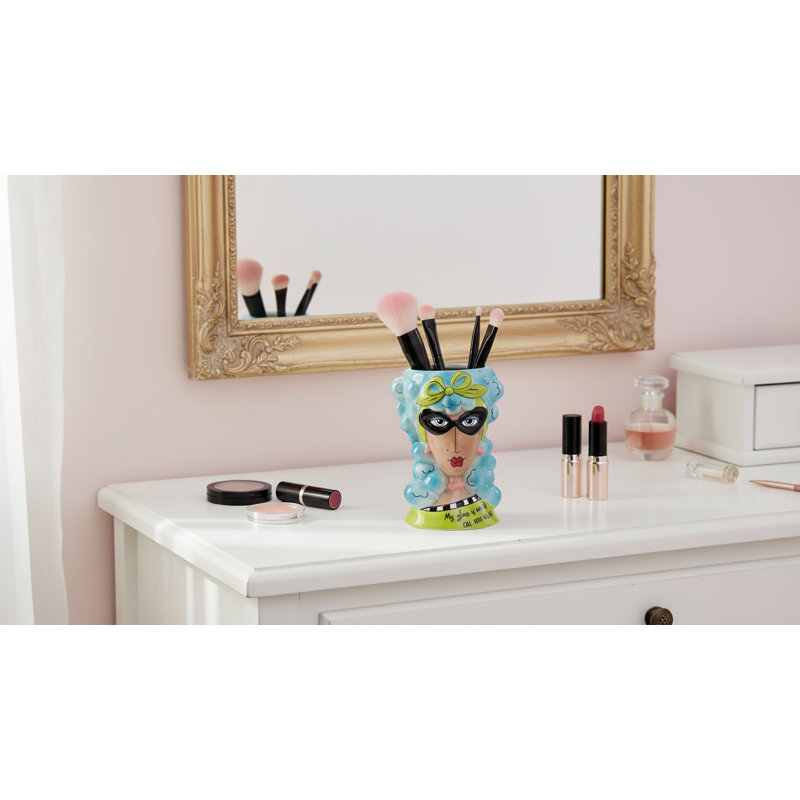 Porte-pinceau à maquillage bleu Dollymama's