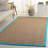 Joanna Auckland Bamboo Natural/Turquoise Area Rug-1820319717